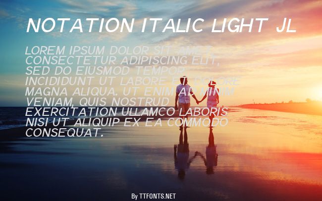 Notation Italic Light JL example